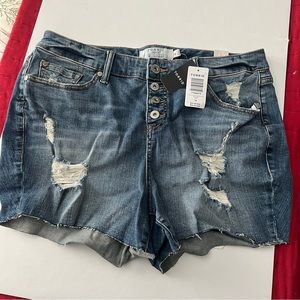 Torrid button fly jean shorts